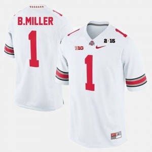 Men #1 Braxton Miller college Jersey - White Football OSU Buckeyes