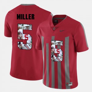 Men's Pictorial Fashion #5 Ohio State Buckeyes Braxton Miller college Jersey - Red