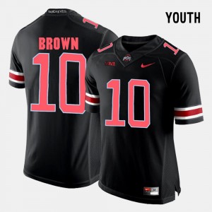 Youth(Kids) #10 CaCorey Brown college Jersey - Black Football Buckeye