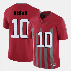 Mens Football #10 Buckeye CaCorey Brown college Jersey - Red