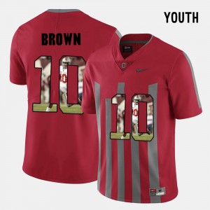 Kids Ohio State #10 Pictorial Fashion CaCorey Brown college Jersey - Red