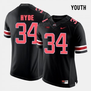 Youth #34 Football Ohio State CameCarlos Hyde college Jersey - Black