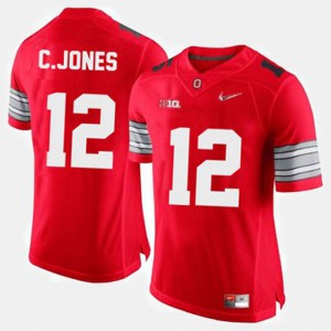 Men's Ohio State Football #12 Cardale Jones college Jersey - Red