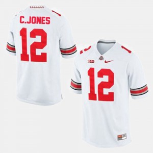 Men Football Buckeyes #12 Cardale Jones college Jersey - White