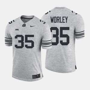 Mens Ohio State Gridiron Gray Limited Gridiron Limited #35 Chris Worley college Jersey - Gray