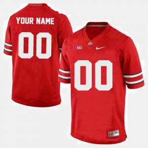 Men's Ohio State #00 Football college Custom Jersey - Red