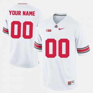 Men's Ohio State Buckeyes #00 Football college Custom Jerseys - White