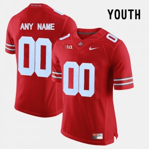 Kids Limited Football #00 OSU college Custom Jerseys - Red