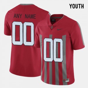 Youth Ohio State Buckeyes #00 Throwback college Customized Jerseys - Red