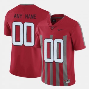 Men's Throwback #00 Ohio State college Customized Jerseys - Red