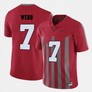 Men Football OSU #7 Damon Webb college Jersey - Red