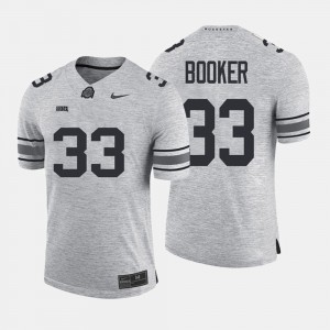 Men's #33 Dante Booker college Jersey - Gray Gridiron Gray Limited Gridiron Limited OSU Buckeyes