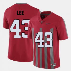 Men's #43 OSU Football Darron Lee college Jersey - Red