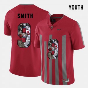 Kids #9 Pictorial Fashion Ohio State Buckeye Devin Smith college Jersey - Red