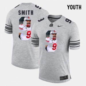 Kids #9 Pictorial Gridiron Fashion Buckeyes Pictorital Gridiron Fashion Devin Smith college Jersey - Gray