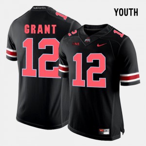 Kids #12 Football OSU Buckeyes Doran Grant college Jersey - Black