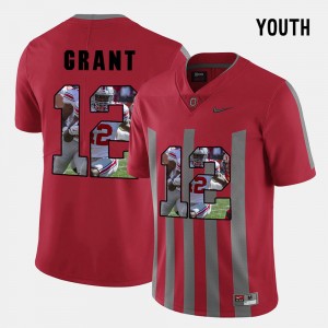 Youth Ohio State Pictorial Fashion #12 Doran Grant college Jersey - Red