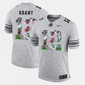 Men #12 Ohio State Pictorial Gridiron Fashion Pictorital Gridiron Fashion Doran Grant college Jersey - Gray