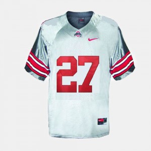 Youth #27 Ohio State Football Eddie George college Jersey - Gray