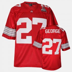 Kids #27 Football Ohio State Eddie George college Jersey - Red