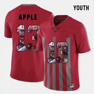 Kids Pictorial Fashion #13 Ohio State Buckeyes Eli Apple college Jersey - Red