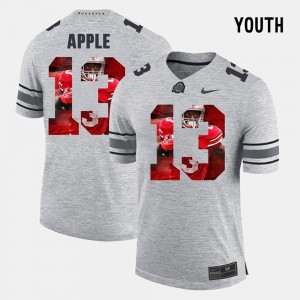 Youth Pictorital Gridiron Fashion #13 Buckeyes Pictorial Gridiron Fashion Eli Apple college Jersey - Gray