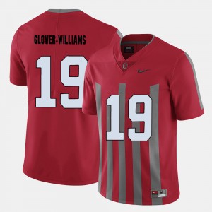 Men Football Ohio State #19 Eric Glover-Williams college Jersey - Red