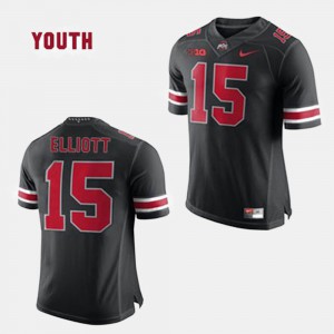 Kids #15 Football OSU Buckeyes Ezekiel Elliott college Jersey - Black