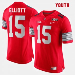 Kids Ohio State Buckeye Football #15 Ezekiel Elliott college Jersey - Red