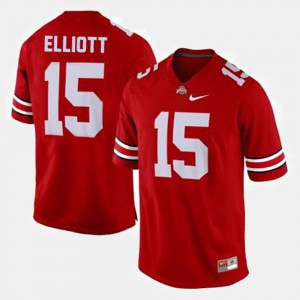 Men's #15 Football Buckeyes Ezekiel Elliott college Jersey - Red