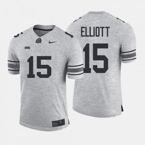 Men's Gridiron Limited #15 Buckeyes Gridiron Gray Limited Ezekiel Elliott college Jersey - Gray