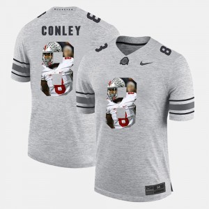 Men Pictorital Gridiron Fashion #8 Ohio State Buckeye Pictorial Gridiron Fashion Gareon Conley college Jersey - Gray