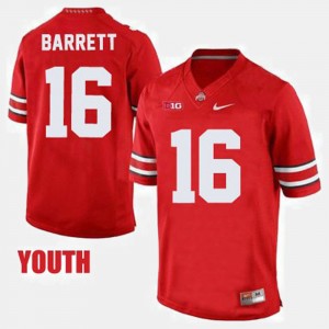 Youth Football Buckeye #16 J.T. Barrett college Jersey - Red