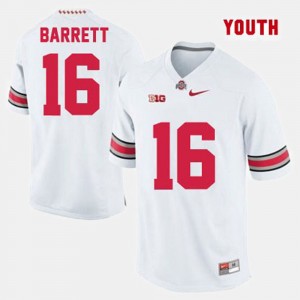 Youth(Kids) Ohio State #16 Football J.T. Barrett college Jersey - White