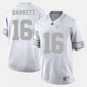 Men's Football #16 Ohio State Buckeyes J.T. Barrett college Jersey - White