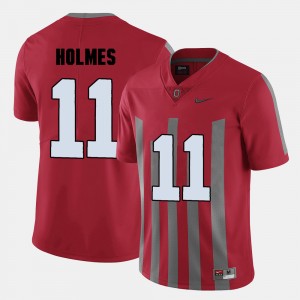 Mens Football Ohio State #11 Jalyn Holmes college Jersey - Red