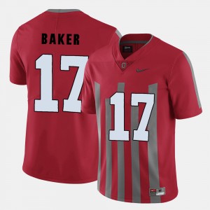 Men #17 Football OSU Buckeyes Jerome Baker college Jersey - Red