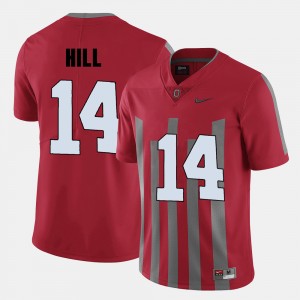 Men Football #14 Ohio State K.J. Hill college Jersey - Red