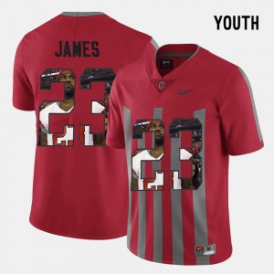 Youth Ohio State #23 Pictorial Fashion Lebron James college Jersey - Red