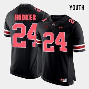 Youth(Kids) Buckeyes #24 Football Malik Hooker college Jersey - Black