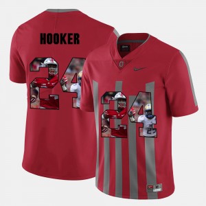 Mens Pictorial Fashion #24 Ohio State Buckeye Malik Hooker college Jersey - Red