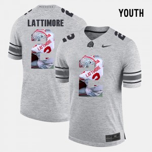 Kids #2 Pictorial Gridiron Fashion Pictorital Gridiron Fashion Buckeye Marshon Lattimore college Jersey - Gray