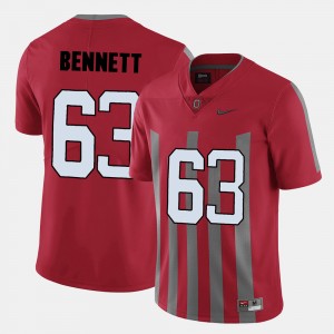 Men OSU Buckeyes #63 Football Michael Bennett college Jersey - Red