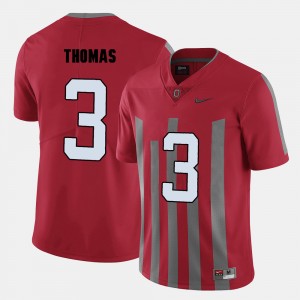 Men's Ohio State Buckeyes Football #3 Michael Thomas college Jersey - Red