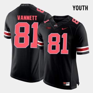 Kids Football #81 OSU Nick Vannett college Jersey - Black