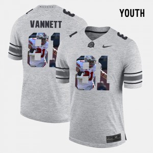 Kids #81 Pictorital Gridiron Fashion OSU Buckeyes Pictorial Gridiron Fashion Nick Vannett college Jersey - Gray