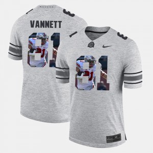 Men Pictorial Gridiron Fashion Ohio State #81 Pictorital Gridiron Fashion Nick Vannett college Jersey - Gray