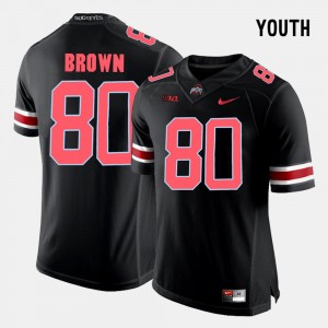 Youth(Kids) Football #80 OSU Noah Brown college Jersey - Black