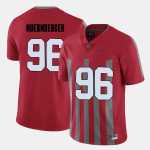 Mens Football Ohio State #96 Sean Nuernberger college Jersey - Red