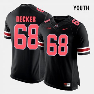 Youth Football #68 Ohio State Taylor Decker college Jersey - Black